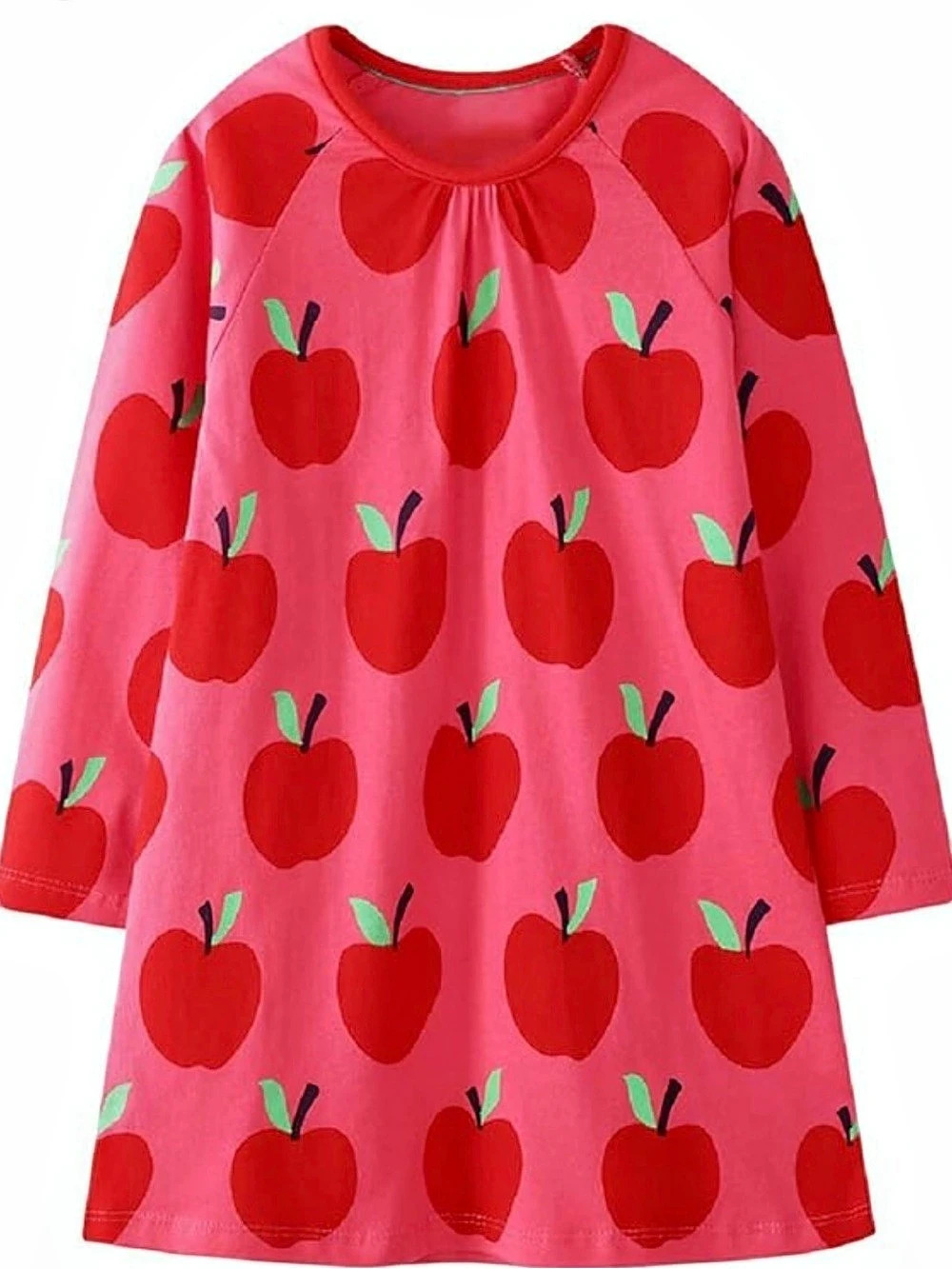 Mini Boden Apple Print Tunic Dress Sz 7-8
